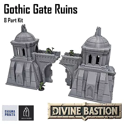 Gothic Gate Ruins - 8 Part Kit - Wargaming Scatter 40k Terrain & Scenery • $149.21