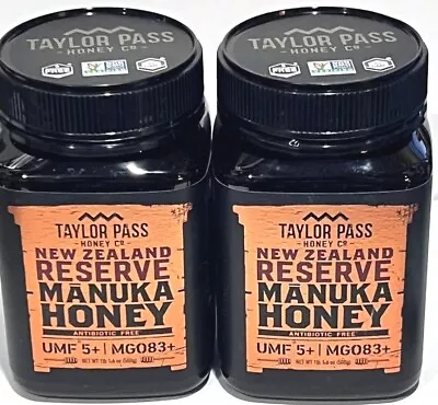 Taylor Pass New Zealand Manuka Honey UMF 5+/ MGO 83+ 16 Oz.  2 PACK • $39.99