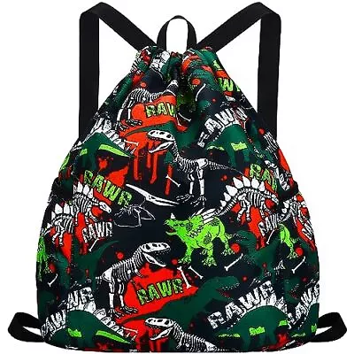 Drawstring Backpack For Kids - Girls Dance BagSport Gym Beach Swim Color4 • $20.23