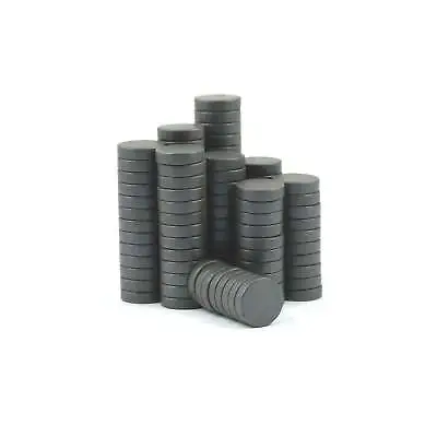 25 Pcs Small 12mm X 3mm Stronger Ferrite Disc Magnets C8 DIY Fridge Magnets • £2.77