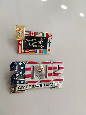 2002 SLC Olympic 2 Pins Americas Games Opening Nations Flags Limited Edition  • $20