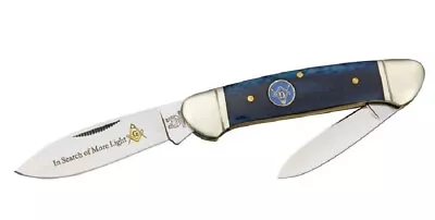 Beautiful Masonic Pocket Knife - Canoe Pattern Blue Bone Handles Great Gift • $29.95