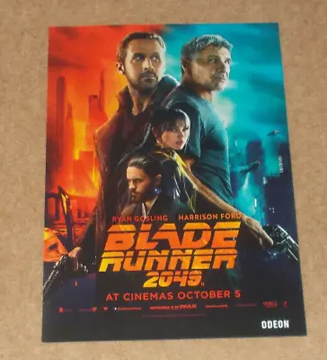 Odeon Cinema Lobby Poster Blade Runner 2049 Ryan Gosling Harrison Ford 30.7x40.8 • £50