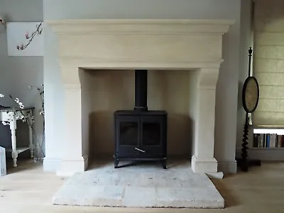 Bath Stone Limestone Fireplace. Fire Surround. Hand Carved.  • £2895