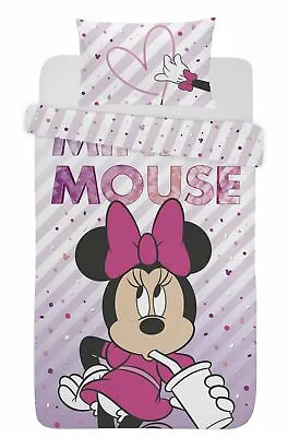 Disney Minnie Mouse Single Double Duvet Cover Reversible Bedding Set • £19.95