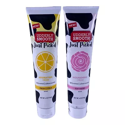 Udderly Smooth Nourishing Soft Rose And Fresh Citrus Moisture Cream 4 Oz Ea. New • $17.99