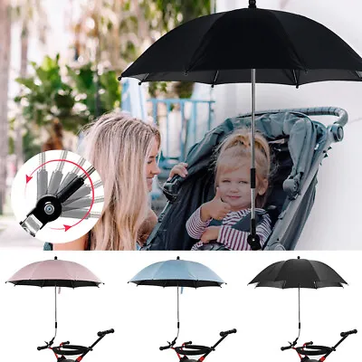 $25.51 • Buy Universal Pram Parasol Flexible Baby Stroller Umbrella Canopy Awning Sun PaQjs