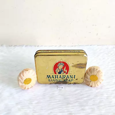 1940s Vintage India Queen Maharani Sandal Soap Advertising Tin Unused Box TI132 • $268