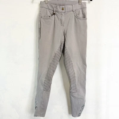 $25.99 • Buy Ovation Riding Euro Gray Full Seat Breech Riding Pants Size 26 R