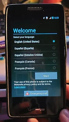 Motorola Droid RAZR HD - 16GB - Black (Verizon Wireless) Smartphone • $38