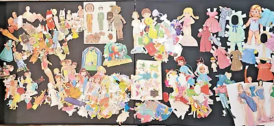 Vintage Large Lot Paper Dolls Cut Out Sew On Clothes Petticoat Junction & More • $19.99