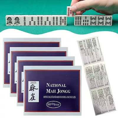 2024 Mahjong Cards 4Pcs Mah Jongg National Official Standard Rules Scorecard • $9.32