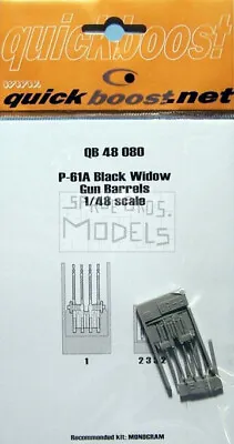 QBT48080 1:48 Quickboost P-61A P-61 Black Widow Gun Barrels (MON Kit) #48080 • $14.89