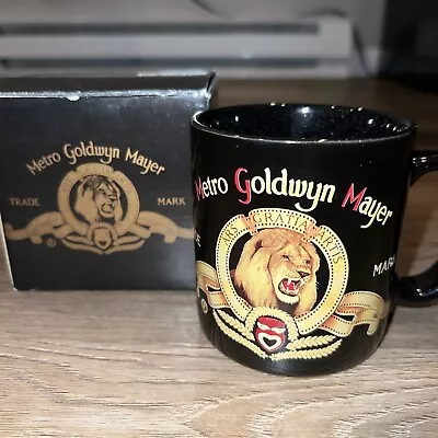 NIB MGM Metro Goldwyn Mayer Black Coffee Mug Lion Logo Dakin VINTAGE 1989 Japan • $23