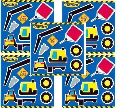 5 X Square Stickers ~ Make A Tonka Truck Crane Wheel Spare Parts ~ • $3