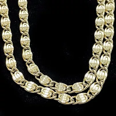 Vintage Sarah Coventry Gold Chain Necklace Greek Key Double Strand 25  • $9.99