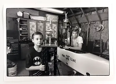 1989 Charlotte North Carolina Soap Box Derby Racers Garage Vintage Press Photo • $12.50