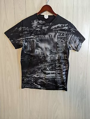 Niagara Falls Maid Of The Mist Black And White All Over Print T Shirt Size M • $49.95