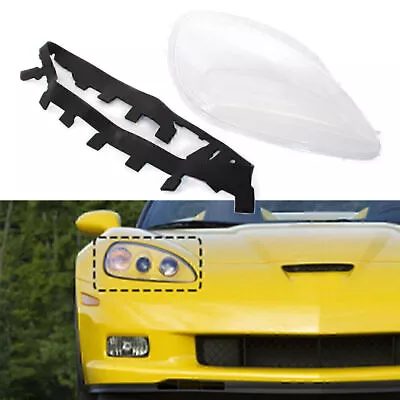 Clear Car Headlight Len Replacement Lamp Cover For Chevrolet Corvette C6 2005-13 • $76.27
