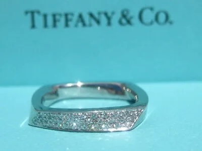 Tiffany & Co. Frank Gehry Torque Diamond 18k White Gold Ring Size 6.5 6 1/2 • $1295