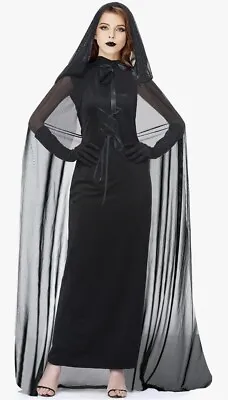 BIGLUFU Ladies Ghost Bride Costume Halloween Fancy Dress Size M • £14.24