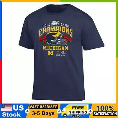 Michigan Football 2024 Rose Bowl Game Champions Wolverines T-Shirt - Navy • $20.43