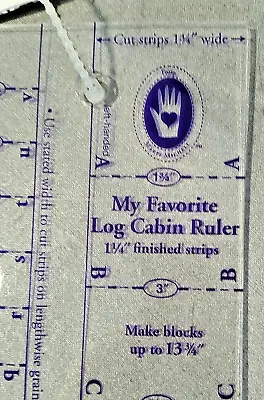 Marti Michell 8058 LOG CABIN Quilt RULER 5/8 & 1-1/4  Finished  Up To 13-3/4 Sq • $24.50