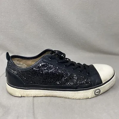 UGG Evera Women's Size 10 Black Lace Up Casual Sneakers Shoes 1004223 • $6.99