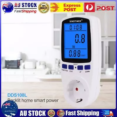 Backlight Plug In Power Meter Electricity Analyzer Socket Wattmeter (EU) • $21.24