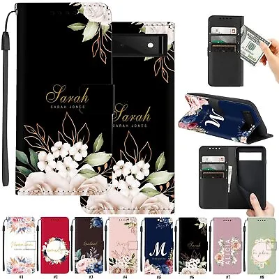 $8.53 • Buy Floral Personalised Case Leather Phone Cover For Google Pixel 7 Pro 6A 6 5 4A 3A