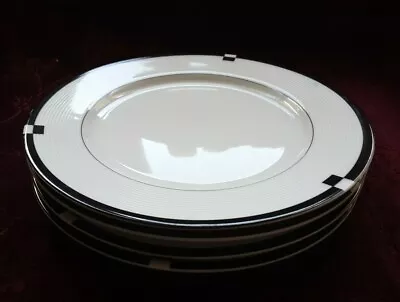 Mikasa MIDNIGHT Salad Plates - Set/4 - FREE U.S. SHIPPING • $49.95