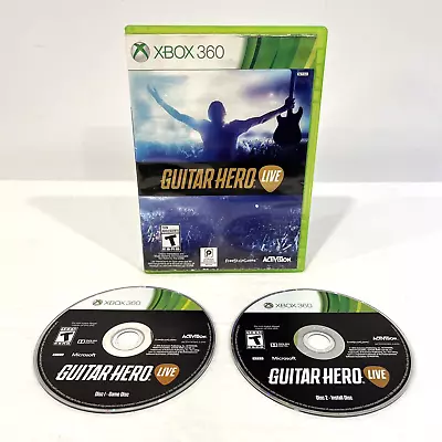 Guitar Hero Live Microsoft Xbox 360 Game & Install 2-disc Set 2015 Activision • $9.56