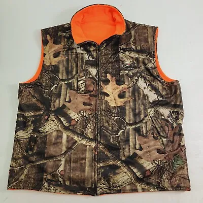 Redhead Mossy Oak Reversible Hunting Vest Break Up Infinity Camo Insulated Sz M • $35.95