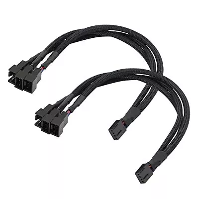 4pin Pwm Fan Splitter Cable Black Sleeved Pc Fan Power Extension Cable 1 To 3 Co • $14.24