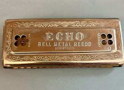 M. Hohner Echo Bell Metal Reeds Key Of C Vintage Harmonica • $19.99