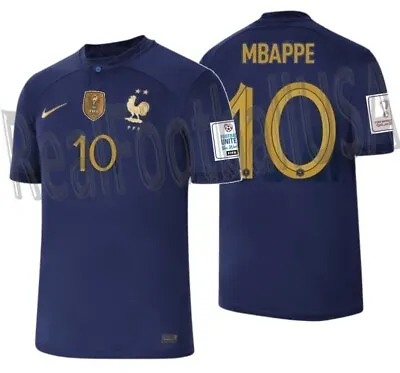 Nike Kylian Mbappe France Home Jersey Fifa World Cup Qatar 2022 • $497.15