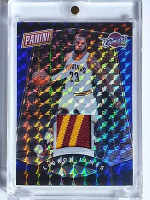 2017 Panini LeBron James #PATCH BLUE MOSAIC /25 Game Worn Jersey - Very Rare • £329.53