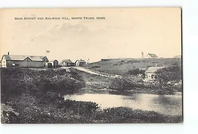 Old Postcard Of Main Street And Railroad Hill North Truro MA Cape Cod • $5.50