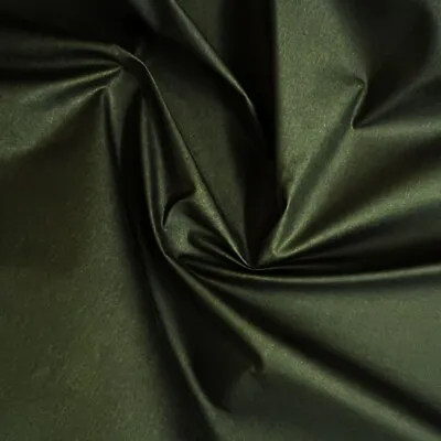 10 METERS COTTON CANVAS WAX FABRIC OLIVE Clearance Marine Quality Oilskin Jacket • £69.99