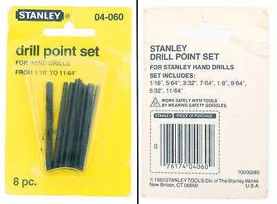 Full Set Of 8 Drill Points For Stanley Millers Falls Other Drills-mjdtoolparts • $54.50