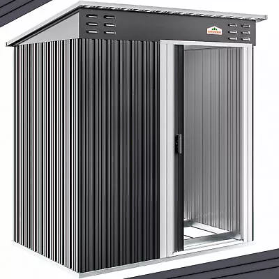 GARDEBRUK® Garden Tool Shed Equipment Store 181x162x86cm Steel Anthracite Grey • £129.95