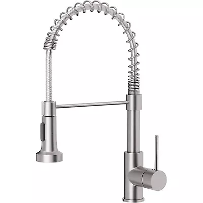 Kitchen Faucet Sink Pull Down Sprayer Single Lever Mixer  Tap Spring Deck Mount • $32.99