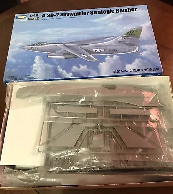 Trumpeter A-3D-2 Skywarrior Strategic Bomber Model 1/48 (parts Missing) • $40