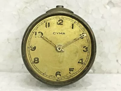 Antique Old Vintage Rare Cyma Watch Co. Swiss Alarm Clock Made In Swiss • $195.17