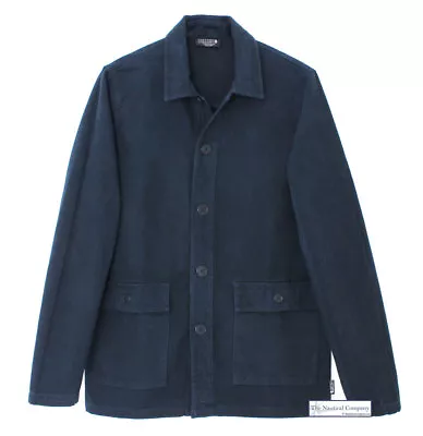 Men's Cotton Canvas Chore French Work Jacket Navy Blue S M L XL XXL 3XL • £89.99