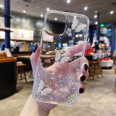 $9.98 • Buy For IPhone 14 13 12 11 Pro MAX  Case Butterfly Glitter Shockproof Bumper Cover