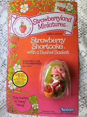 Vintage Strawberry Shortcake With Bushel Basket Sealed On Card Miniature • $29.99