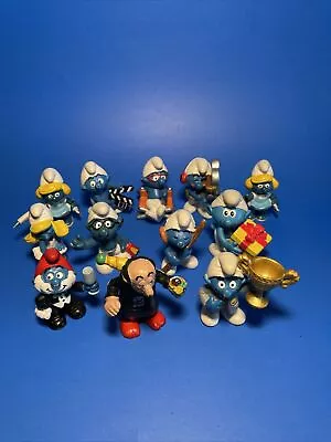 Vintage Smurf Peyo Schleich PVC Toy Figure Lot Of 12 • $44.24