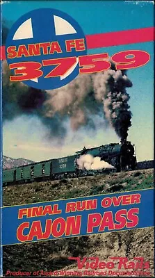 Video Rails - Santa Fe 3759 - Final Run Over Cajon Pass - VHS Videotape - Used • $8