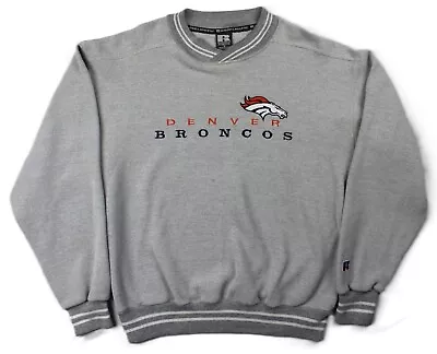 Denver Broncos Vintage 90's Russell USA Embroidered Crewneck Sweatshirt Medium • $19.99